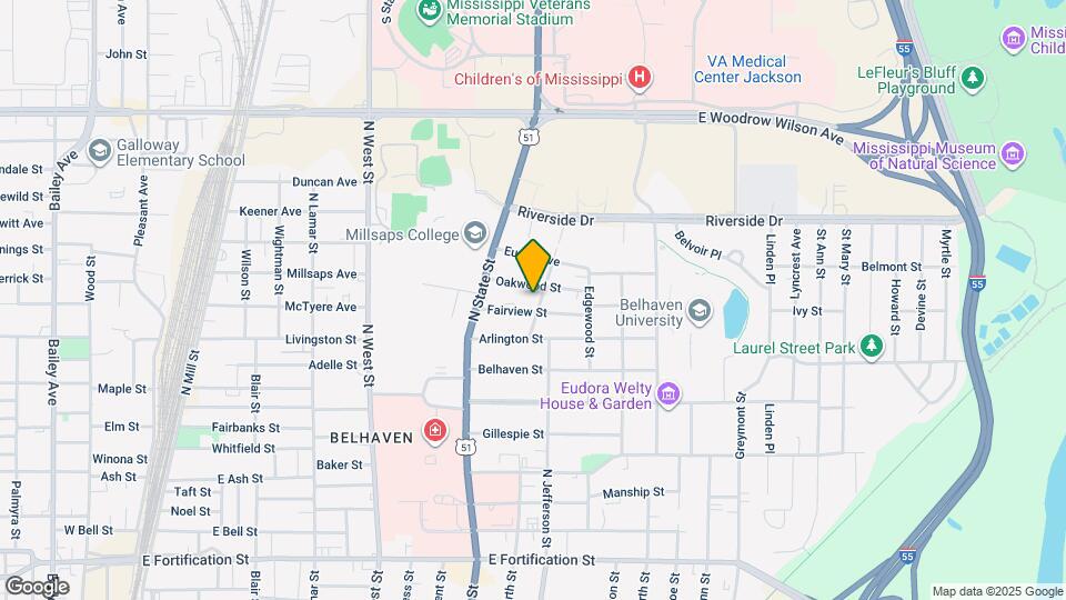 1707 Pine St Map and Location Details