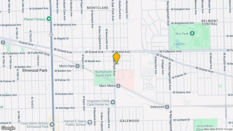 2321 N Oak Park Ave Map and Location Details