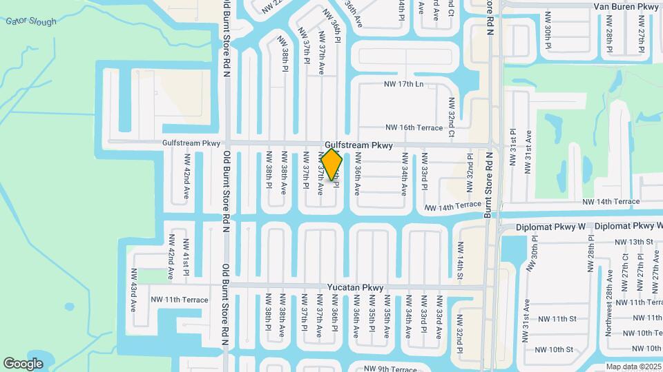 1504 NW 36th Pl Map and Location Details