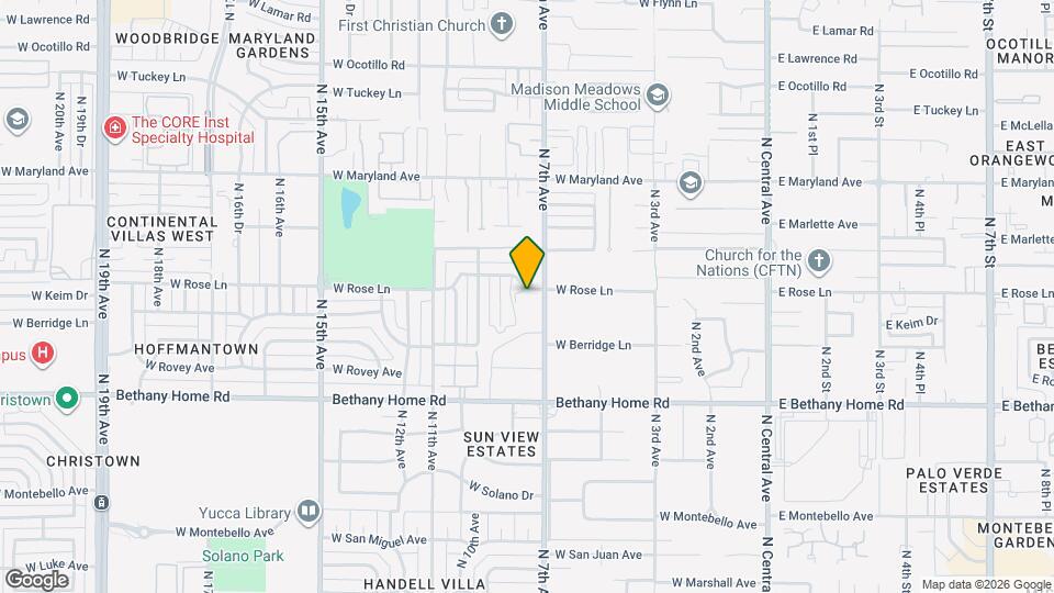 703 W Rose Ln Map and Location Details