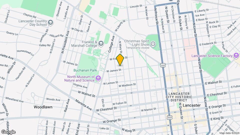 513 1/2 W James St, Unit 1 Map and Location Details