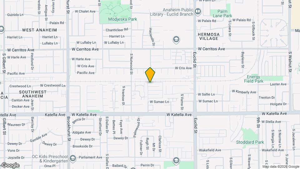 1835 W Crestwood Ln Mapa y Detalles de la Ubicación