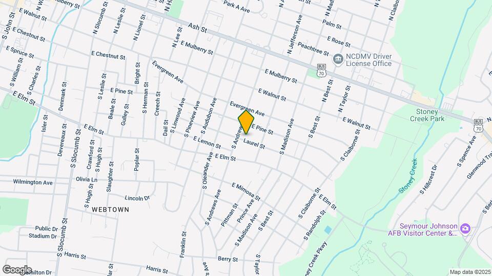 1503 Laurel St Map and Location Details