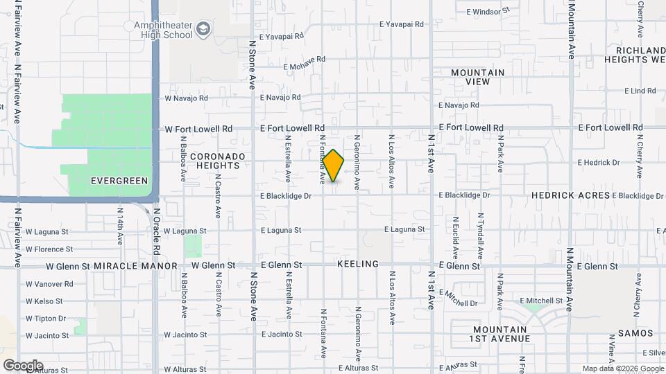 319 E Blacklidge Dr Map and Location Details