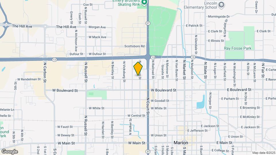 1000 N Johnson St Map and Location Details