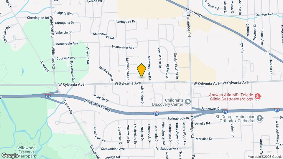 4558 W Sylvania Ave Mapa y Detalles de la Ubicación