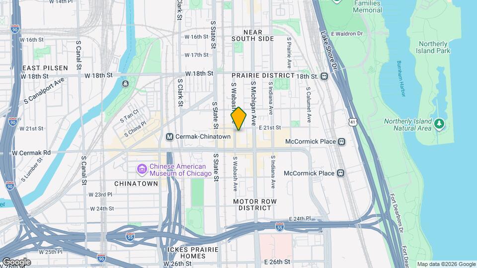 2109 S Wabash Ave Map and Location Details