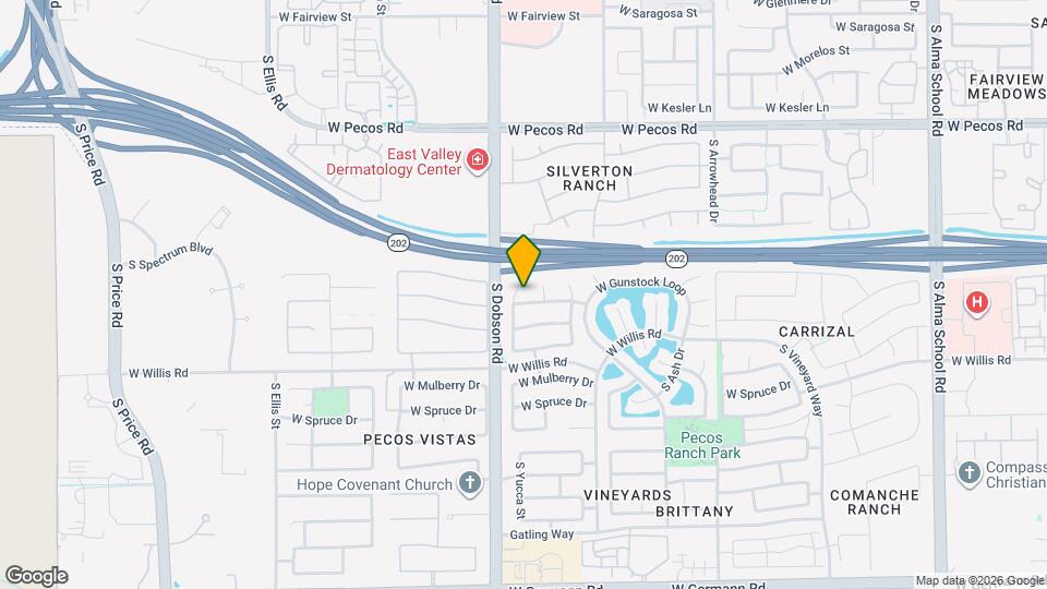 1381 S Yucca Pl Map and Location Details