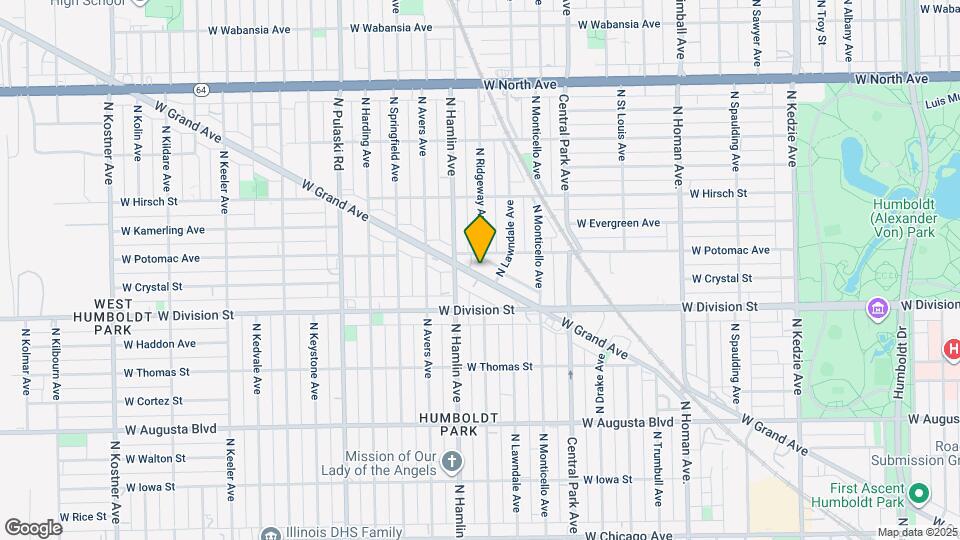 3724 W Grand Ave, Unit 1st Floor Mapa y Detalles de la Ubicación