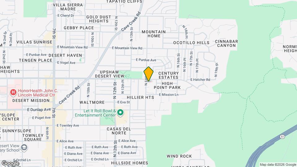 9233 N 14th St Map and Location Details