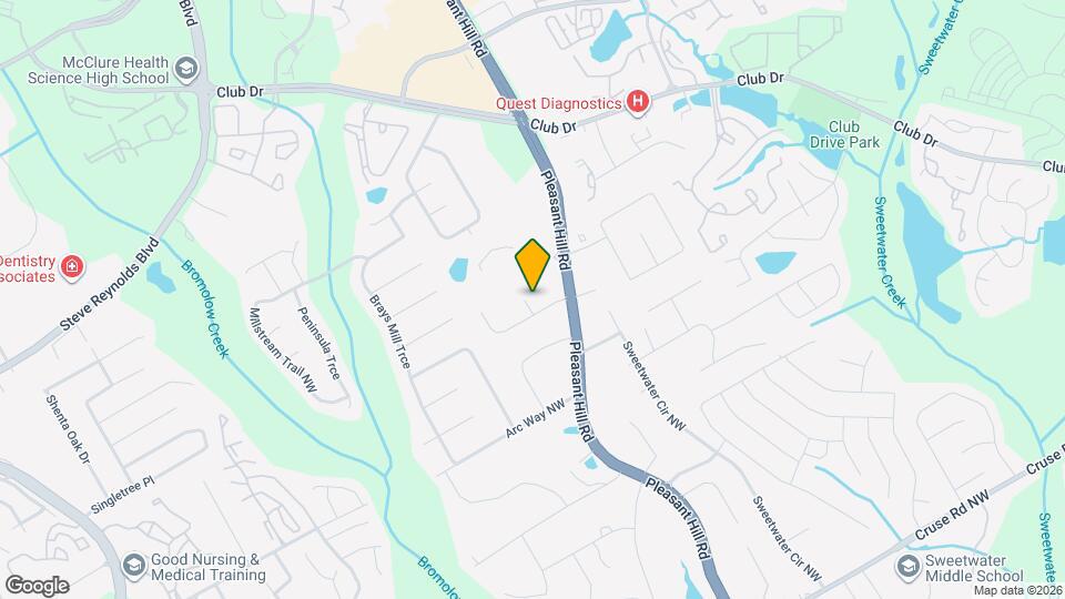 1102 Pleasant Oaks Ct Map and Location Details