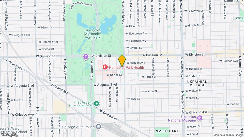 1102 N California Ave, Unit 2F Map and Location Details