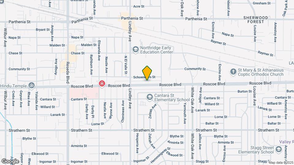 17957 Roscoe Blvd Map and Location Details