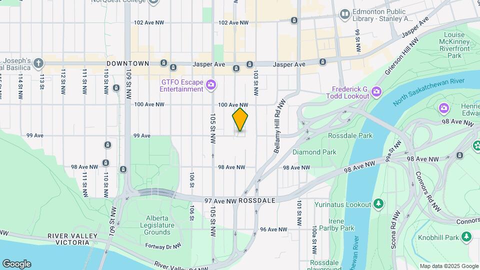 9907-9104 104 Street NW Map and Location Details