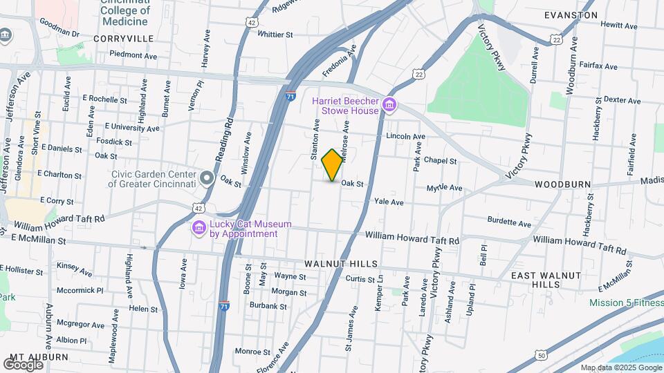 823 Oak St Map and Location Details