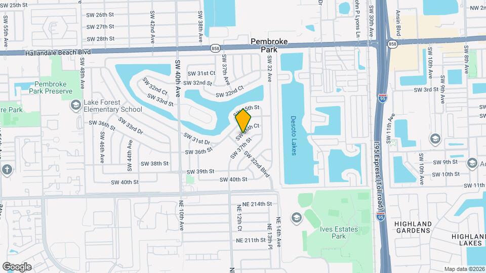 3510 SW 36th Ct Map and Location Details