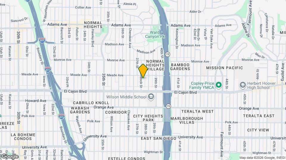4379 McClintock St Map and Location Details