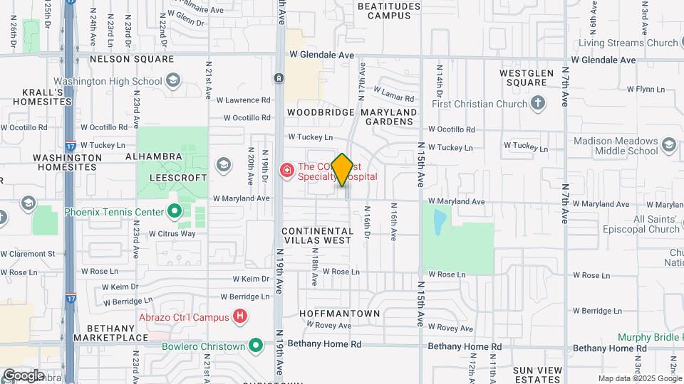6502 N 17th Ave Mapa y Detalles de la Ubicación