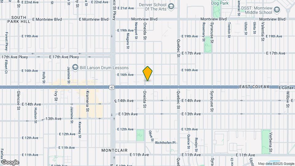 1520 Oneida St Map and Location Details