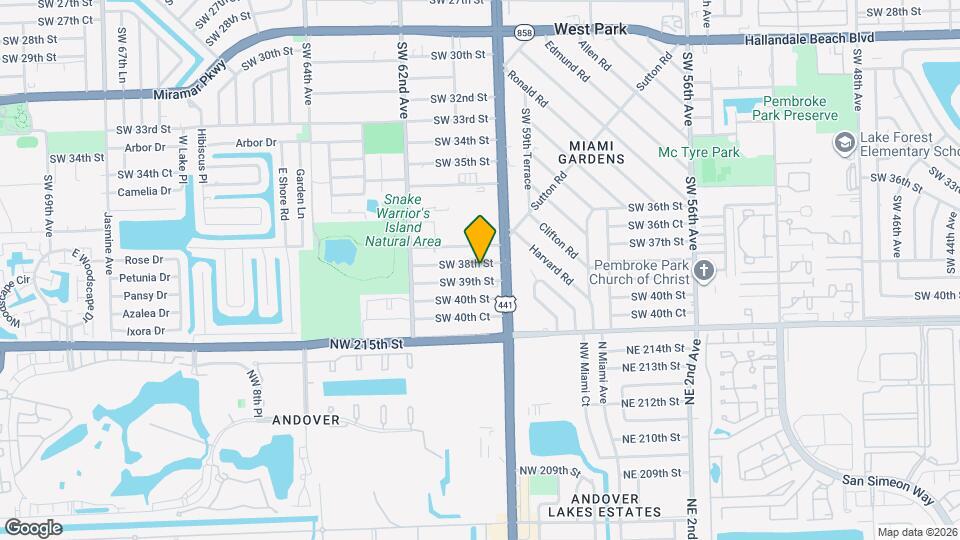 6014 SW 38th St Map and Location Details