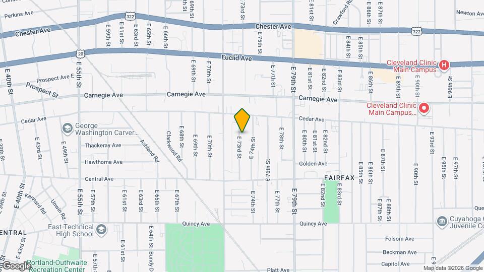 2195 E 73rd St Mapa y Detalles de la Ubicación