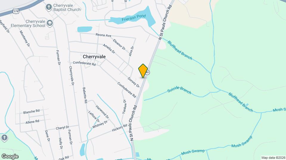 1890 N St Pauls Church Rd Map and Location Details