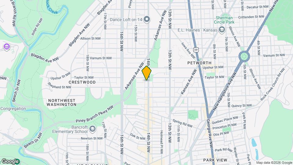 4016 14th St NW Mapa y Detalles de la Ubicación