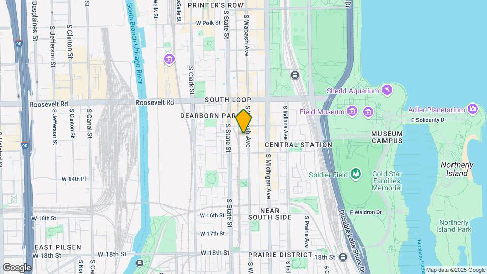 1322 S Wabash Ave, Unit 1202 Map and Location Details