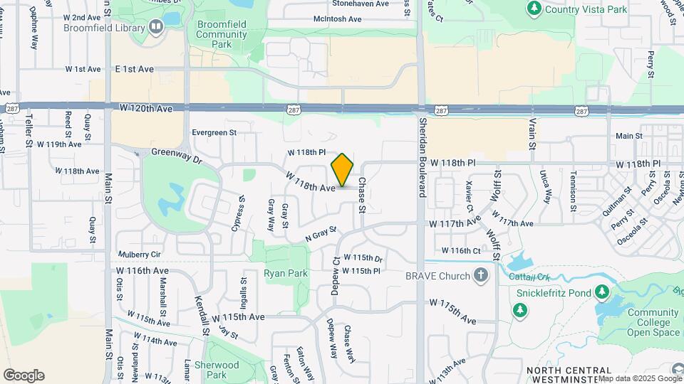 5596 W 118th Ave Map and Location Details
