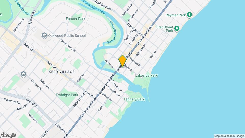 100 Lakeshore Rd E, Unit 1105 Map and Location Details