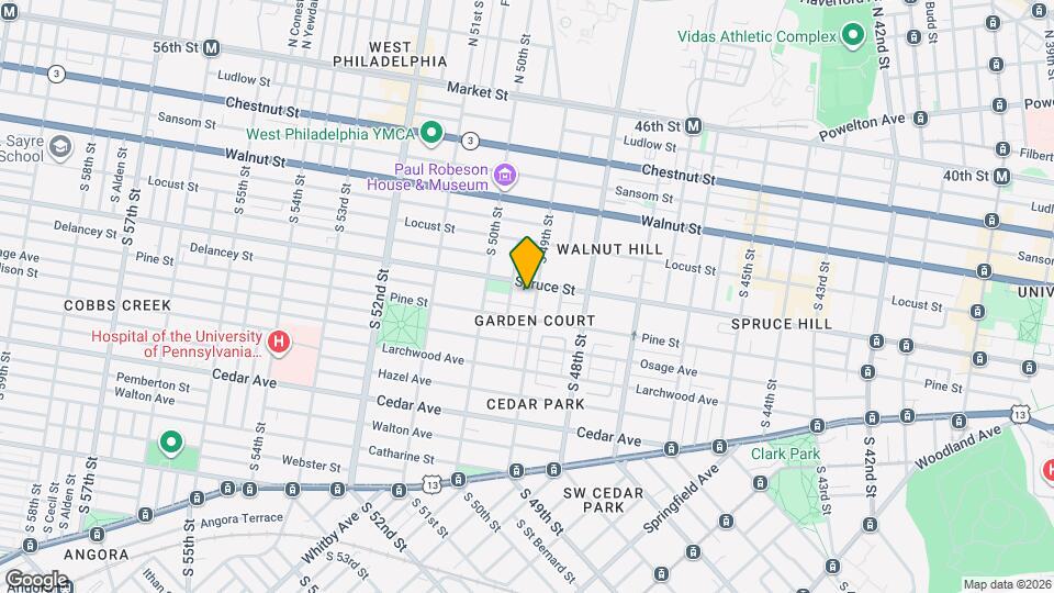 312 S 49th St, Unit A Map and Location Details