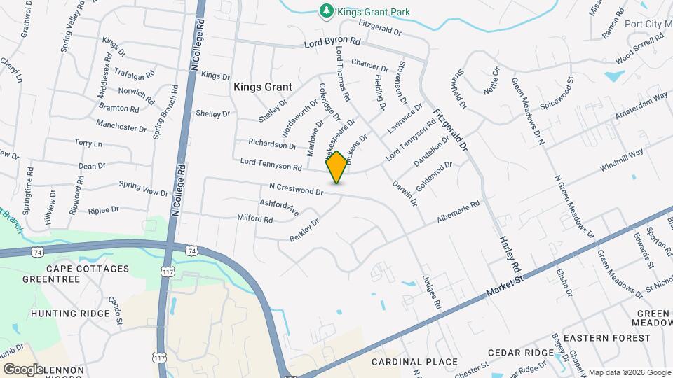 413 N Crestwood Dr Map and Location Details