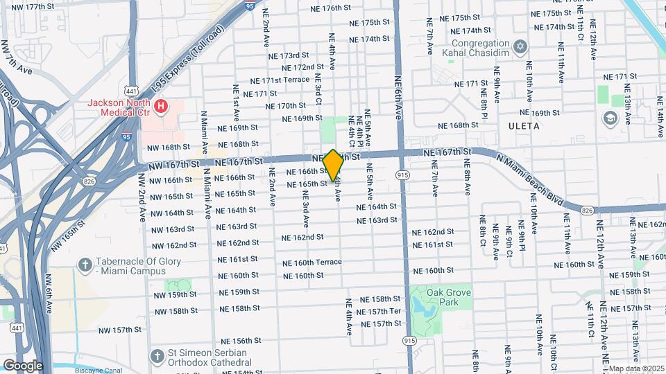 390 NE 165th St Map and Location Details