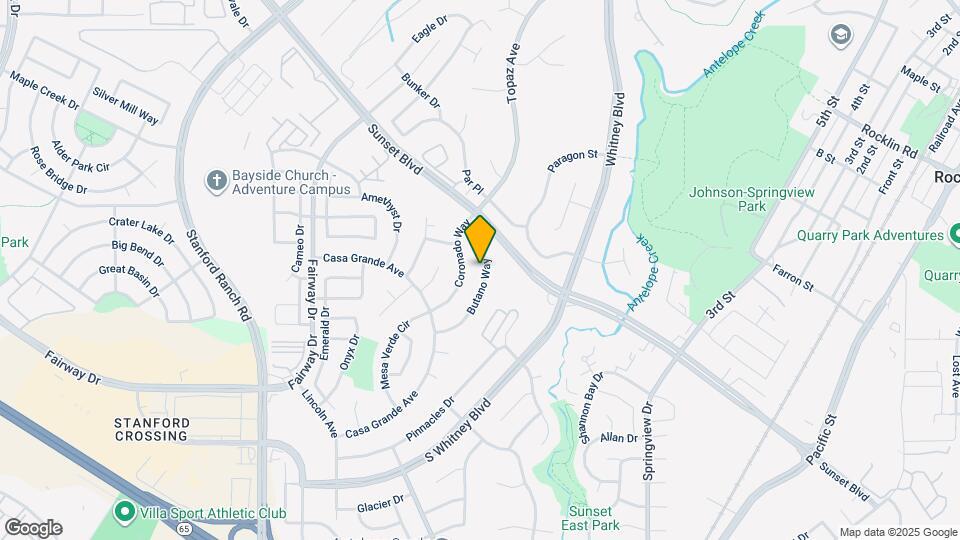 5536 Butano Way Map and Location Details