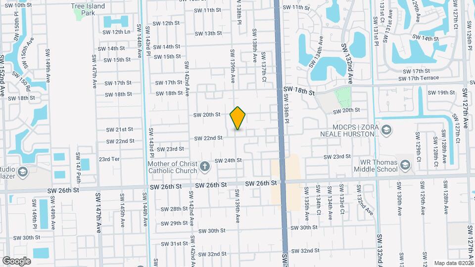 13895 SW 22nd St Map and Location Details