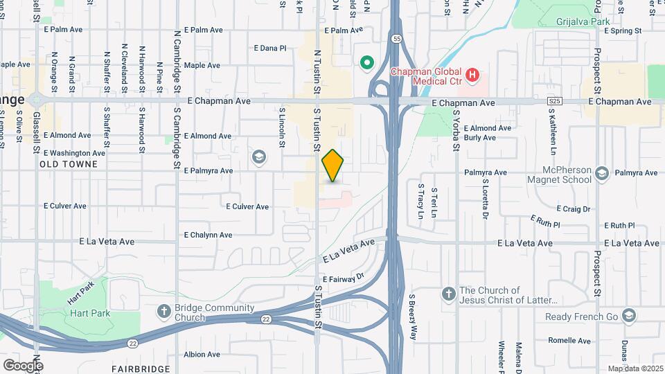 345 S Tustin St Map and Location Details