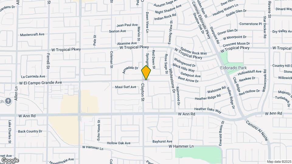 5747 Bear Springs St Map and Location Details