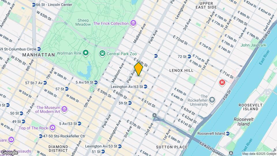 128 E 64th St Map and Location Details