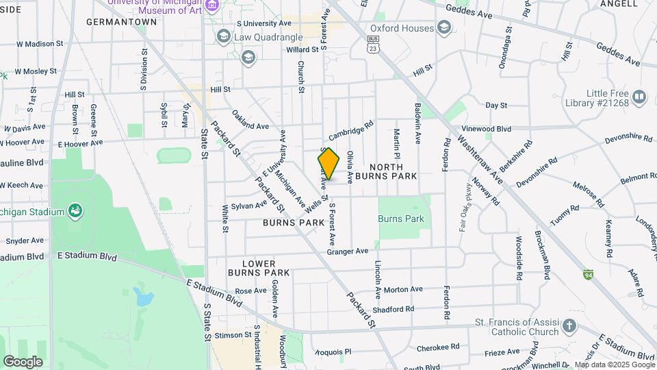 1141 S Forest Ave Map and Location Details