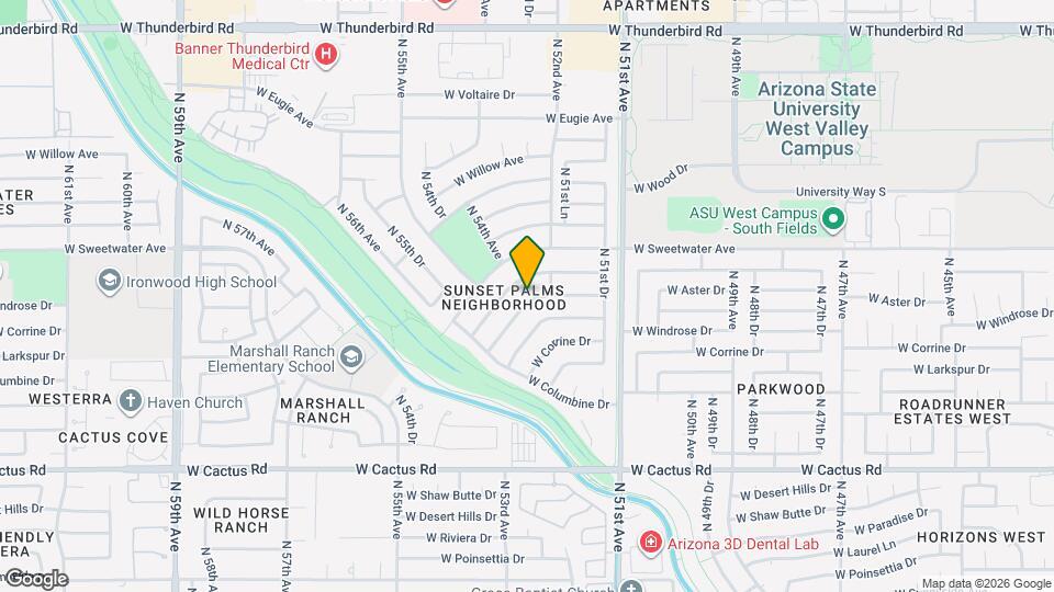 5222 W Aster Dr Map and Location Details