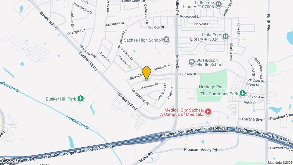 3611 Valley Forge Dr Mapa y Detalles de la Ubicación