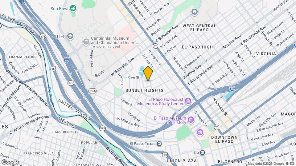 1211 Los Angeles Dr, Unit 2 bed1bath UTEP N DOWNTOW Map and Location Details