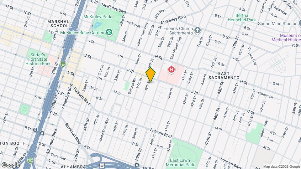 1045 38th St Map and Location Details