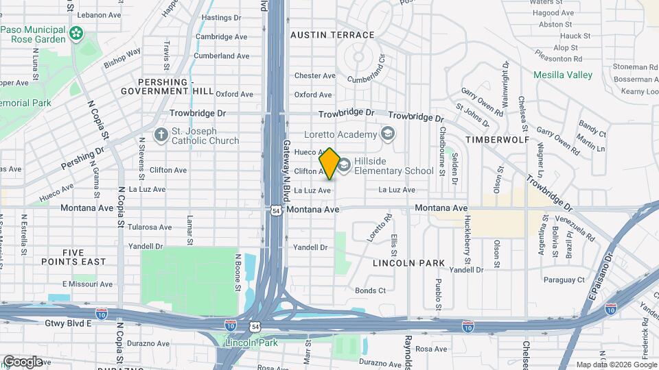 4425 La Luz Ave Map and Location Details