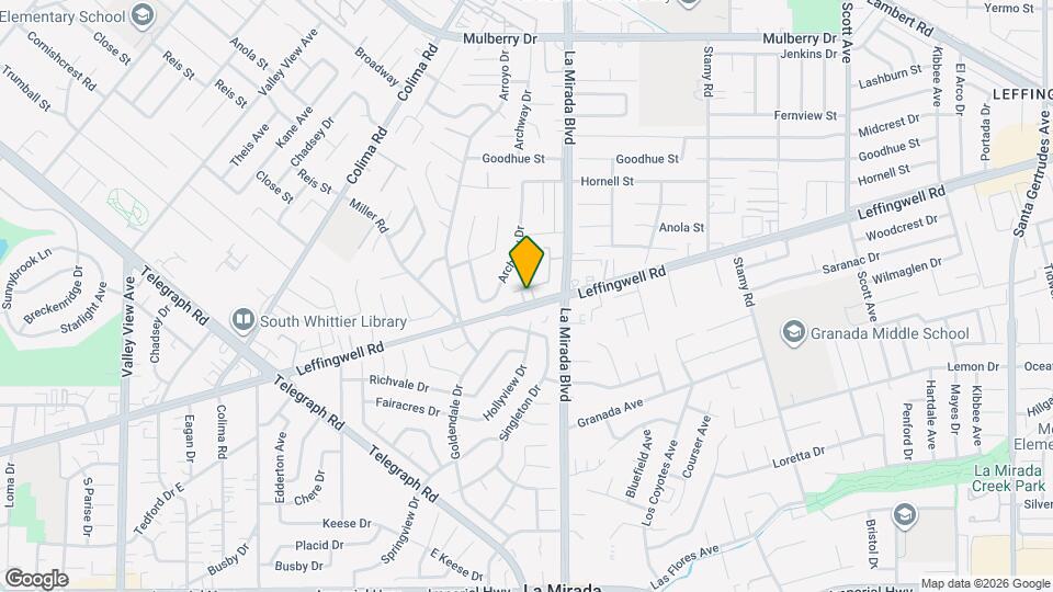 14917 Leffingwell Rd Mapa y Detalles de la Ubicación