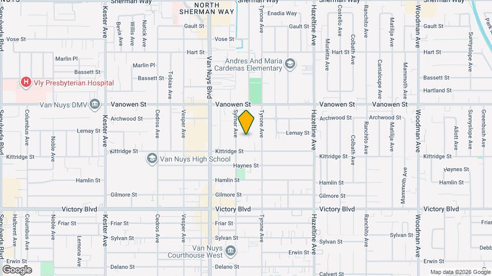 6627 Lennox Ave Map and Location Details