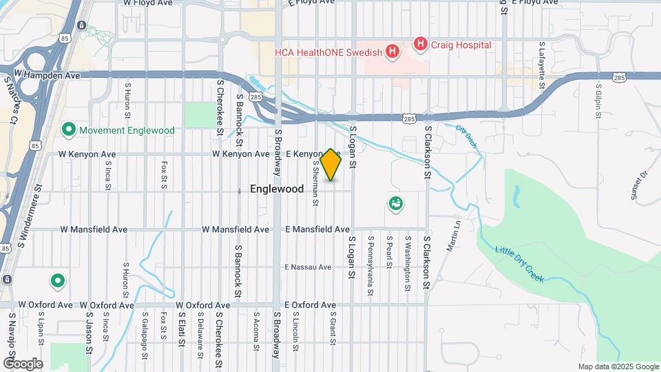 3785 S Grant St Map and Location Details