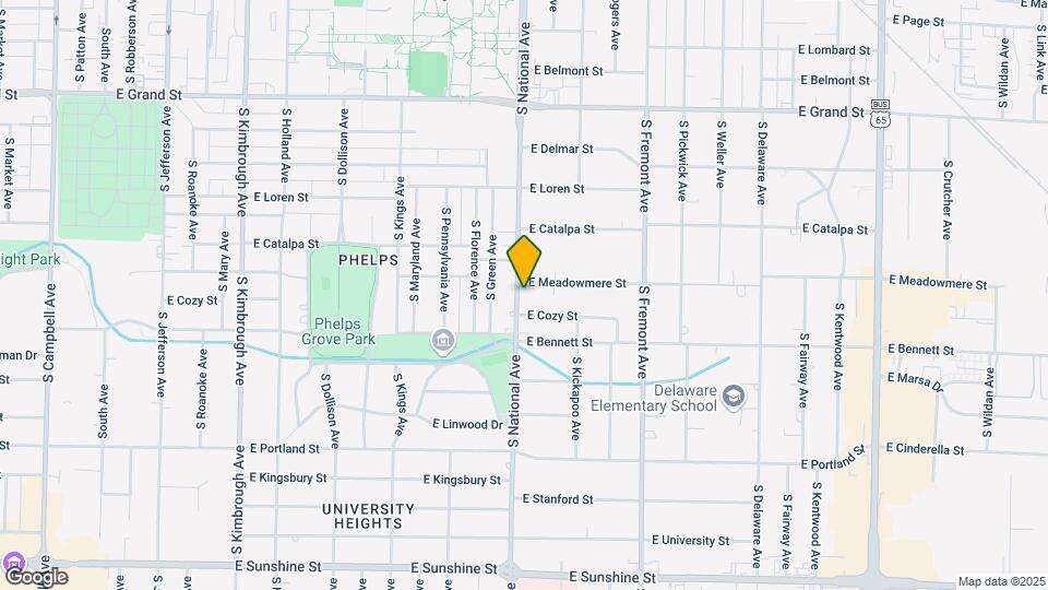 1312 S National Ave Map and Location Details