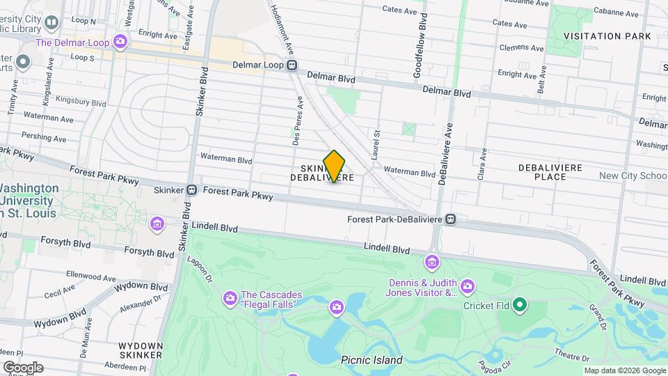 5855 Pershing Ave Map and Location Details
