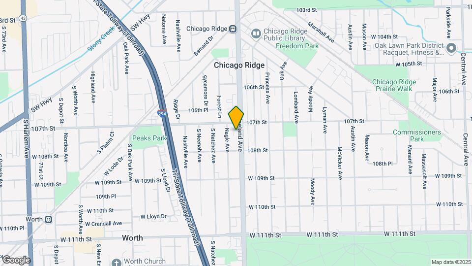 10720 S Ridgeland Ave-Unit -9 Map and Location Details